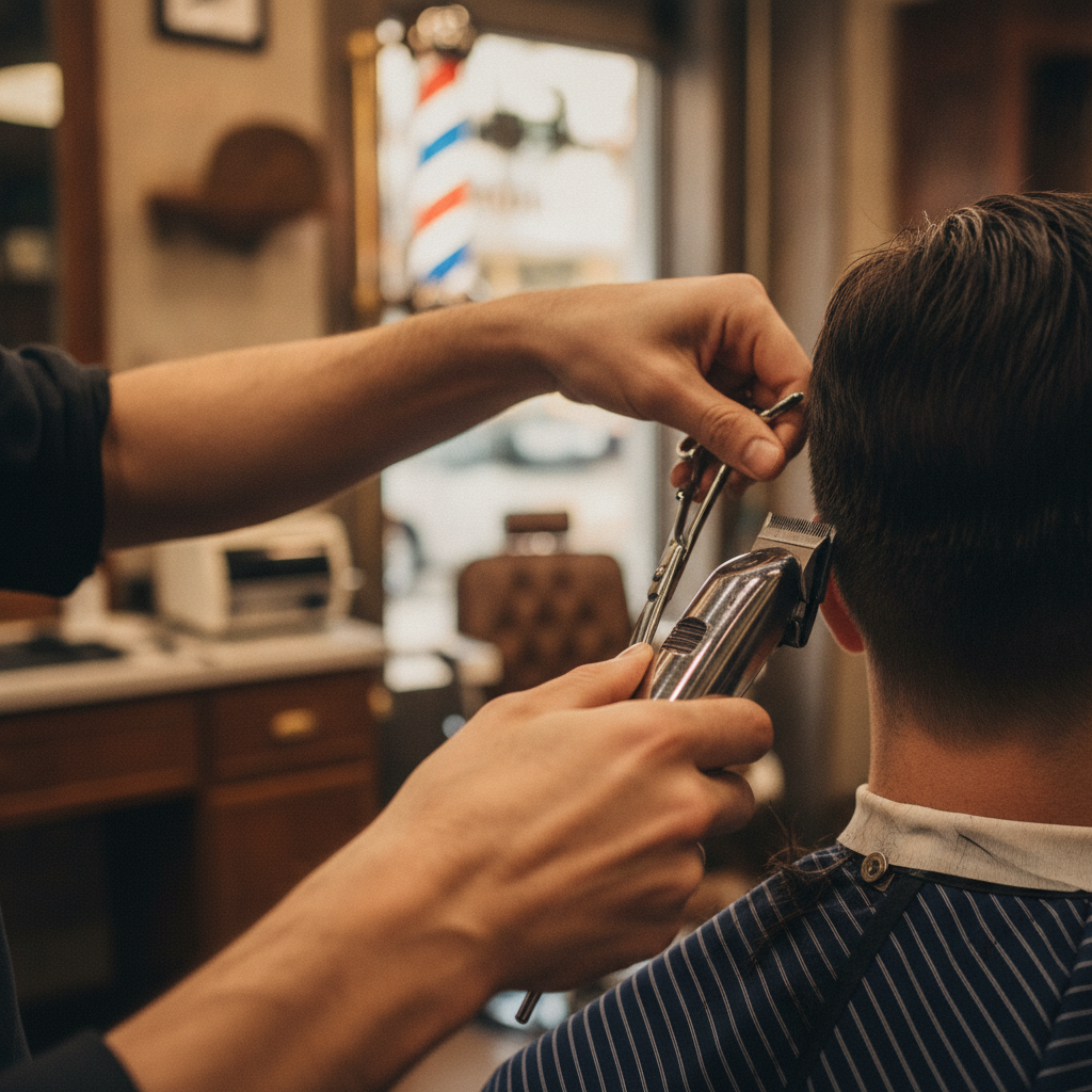Barber ready for walk-in customers at Sun Lakes Barbershop